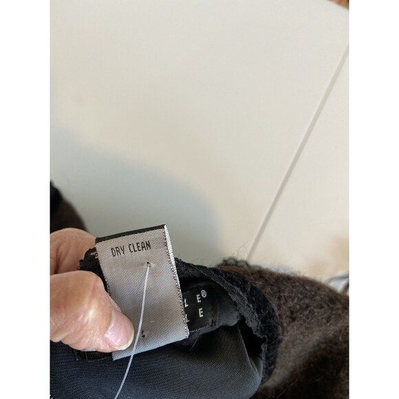 Carole Little Mohair Sheath Dress Large Brown Womens Sleeveless New - Picture 10 of 13